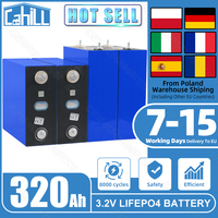 Grade A 8000 cycle 320Ah Lifepo4 Battery 3.2V Lithium iron phosphate Rechargeable Cell For DIY 12V 24V RV Solar Camping EU Stock