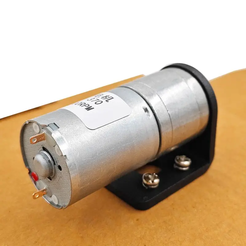 Motorredutor JGA25-370 + Suporte, Motor Elétrico DC 12V de Alto Torque 12rpm 35rpm 60rpm 130rpm 620rpm com Montagem