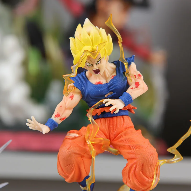 In Magazzino 19.5 centimetri Anime Dragon Ball Z Majin Bu Vs Son Goku Figurine Gk Statua Action Figures Collezione In Pvc Modello Giocattolo Per I Regali