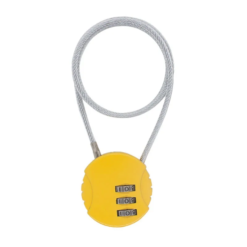 Extended Steel Cable Password Padlock, Anti-Theft Security Lock for Motorcycle Helmet, Universal Combination Lock for Electric