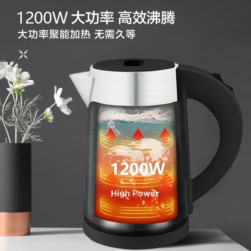 Hervidor de té eléctrico, y calentador caldera de agua, protección de apagado y secado automático, 1200 vatios para ebullición rápida, 1 litro