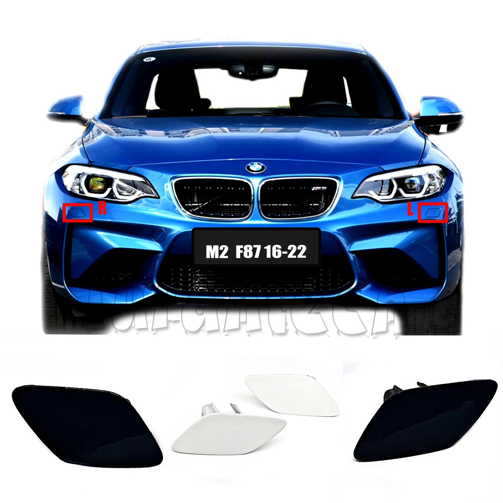 Headlight Washer Cover for 16-22 BMW M series F87 Fit M2 Competition Base 2016 2017 2018 2019 2020 2021 2022