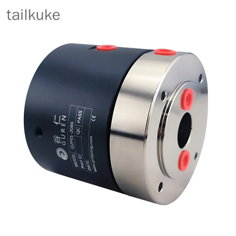 

360-Degree Pneumatic Rotary Union 2-in/2-out Pneumatic Slip Ring Inner Diameter 5, 8, 18, 20 Air Circuit Slip Ring Connector