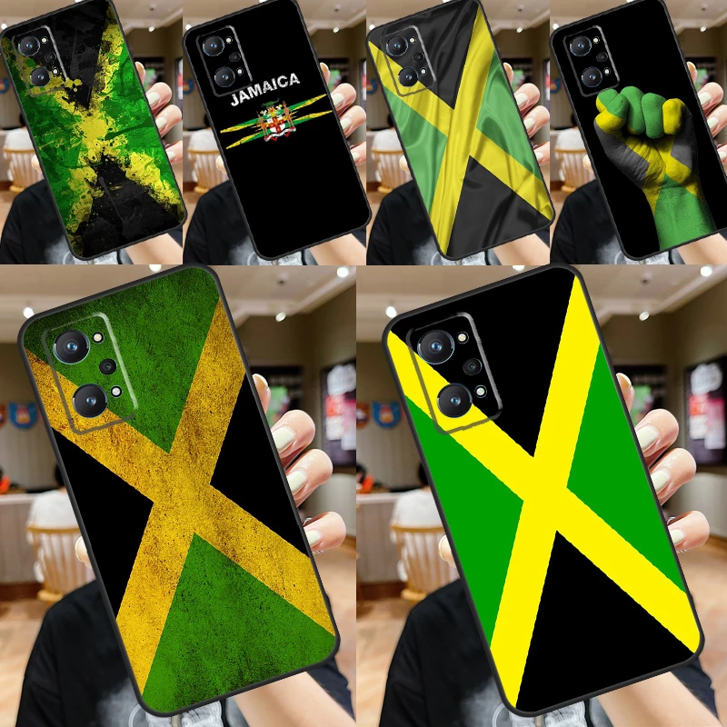 Jamaica Flag For Realme C55 C53 C51 C35 C67 C25S C21Y C30 C31 C33 9 10 11 12 Pro Plus GT Neo 6 GT5 Case