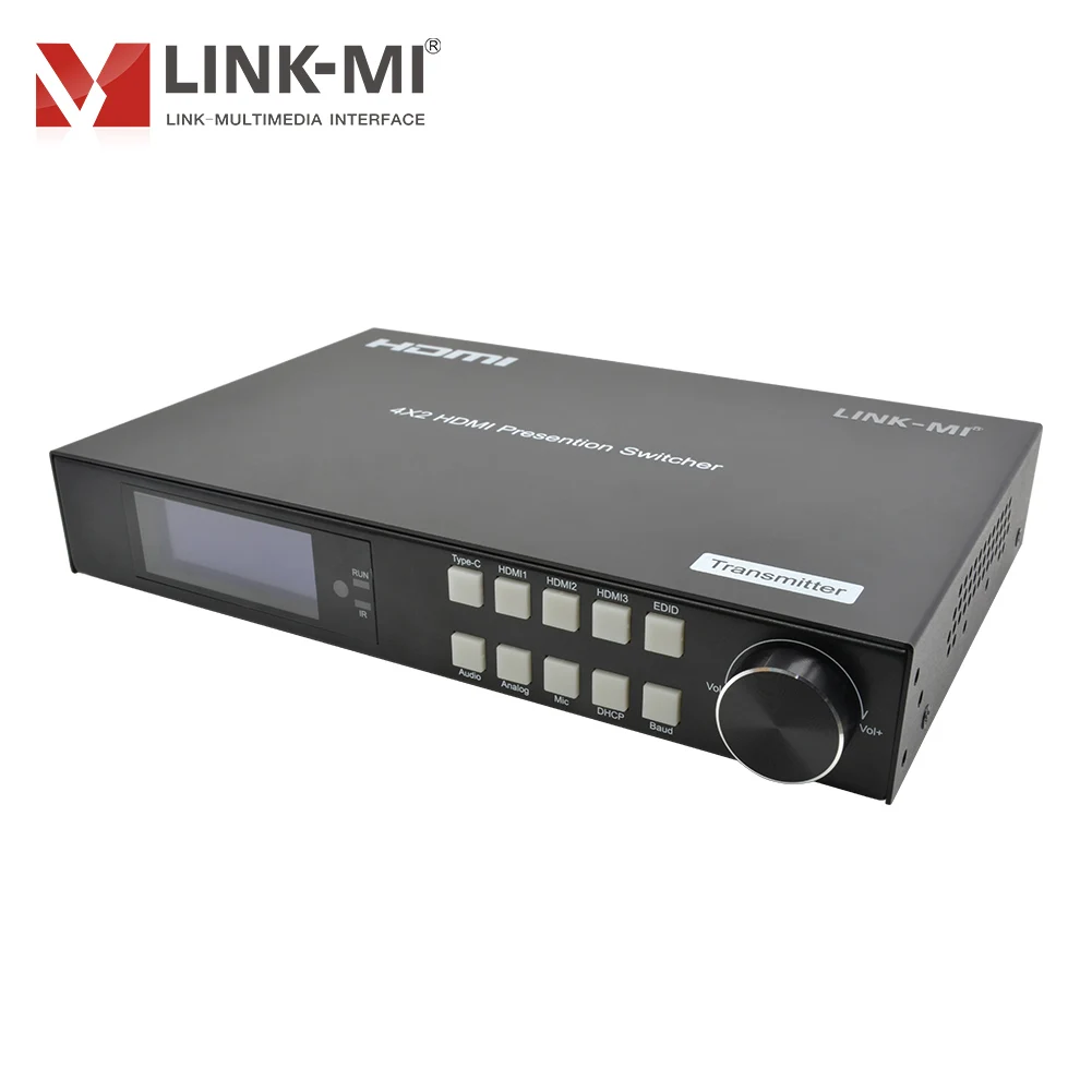 HDMI 스위치, 4K@60Hz, 18Gbps, 70m, USB-C, 65W 전원 충전, IR, RS232 및 IP, POC 홈 시어터 프로젝터 회의실용