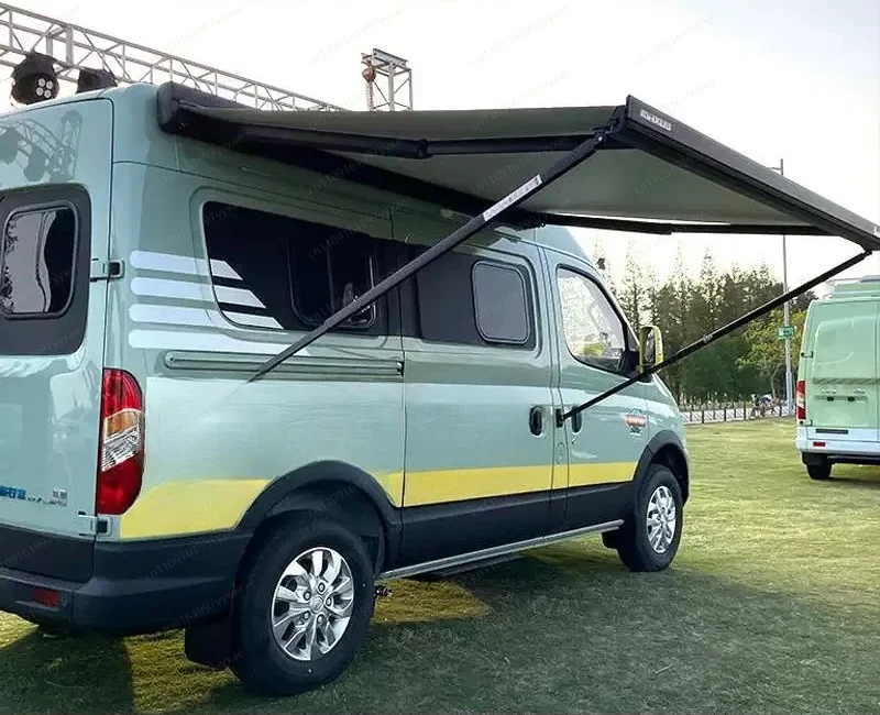 RV Camper Van Awning Accessories, Outdoor Aluminum Alloy Side Tent for Modified Bed Car Camper RV
