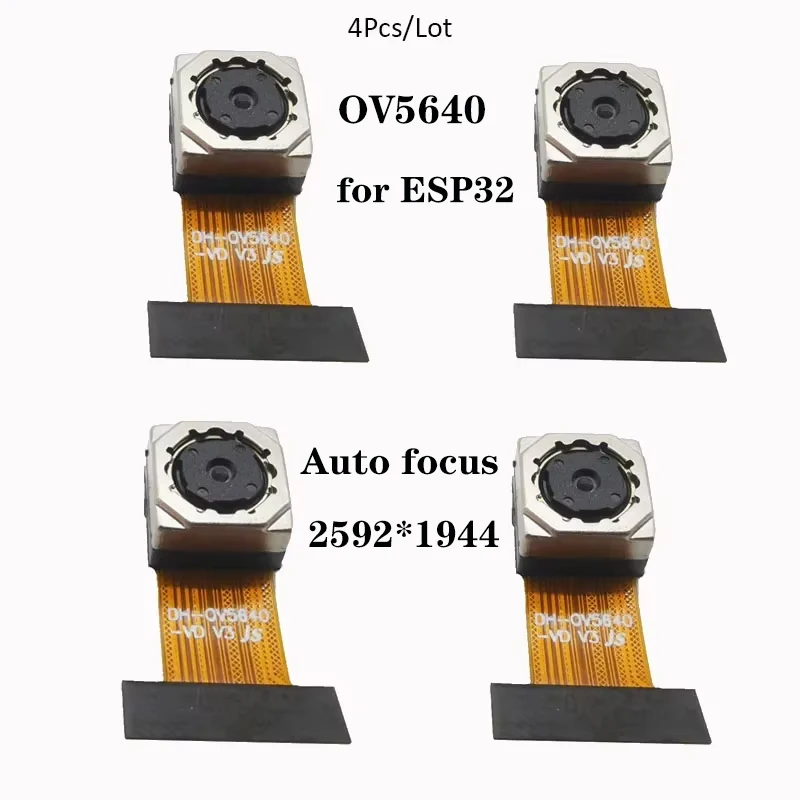 Module de caméra 5MP OV5640, 4 pièces, Autofoucs 70 degrés pour ESP32 CAM Mipi/Dvp interface 24 broches, pas de 0.5MM