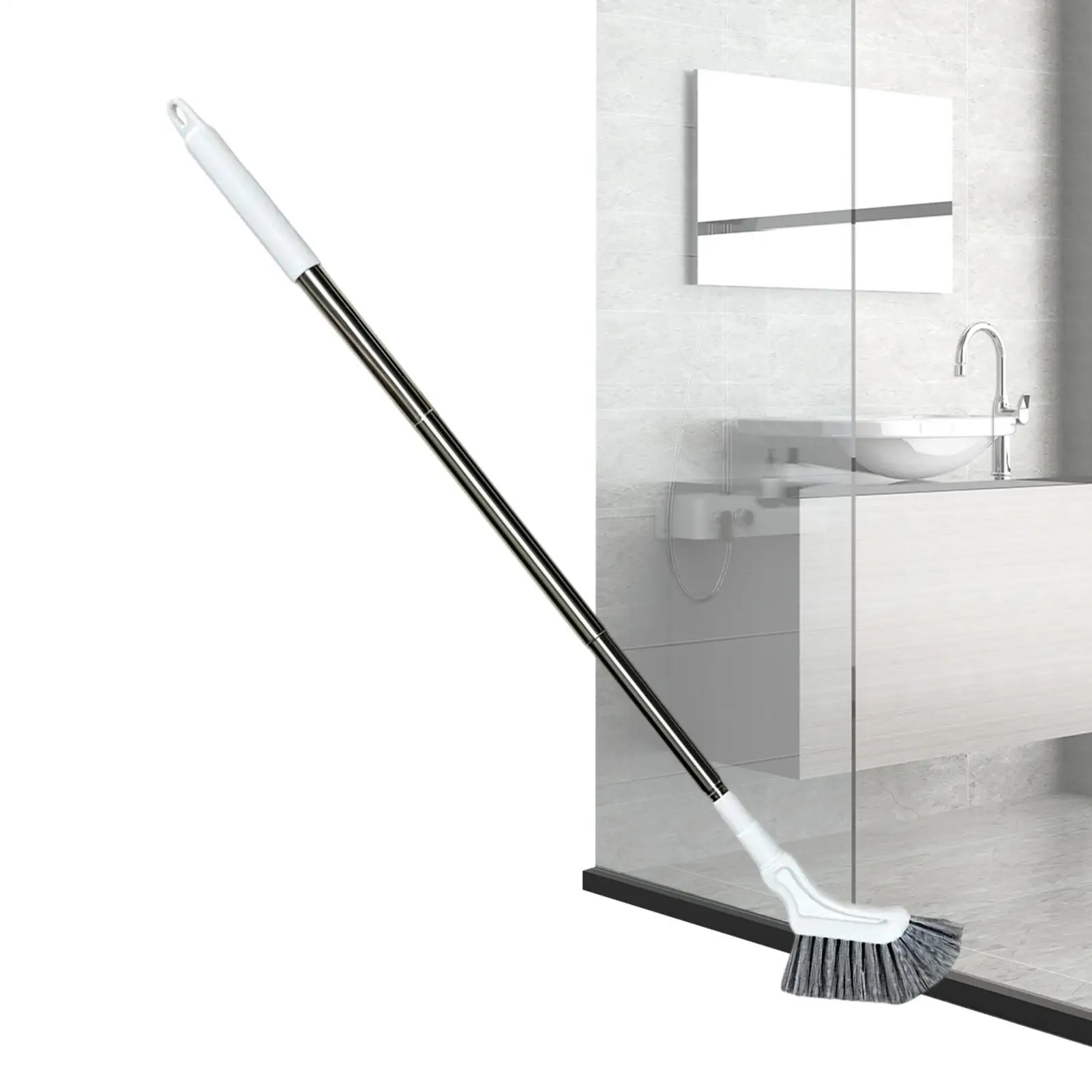 1pc Telescopic Cleaning Magic Brush Long Handle Narrow Gap Scrubber for Window Tracks Tile Grout Bathroom Kitchen