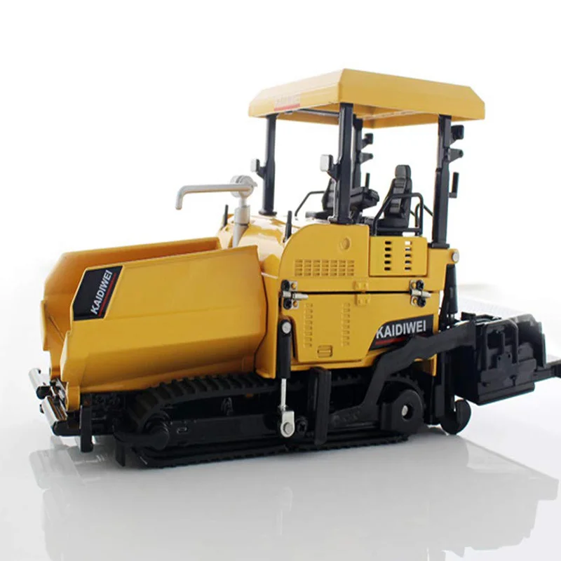 Alloy Diecast Paver Machine Paving Asphalt Highway Construction Truck 1:40 Engineering Vehicle Model Dekoracja Zabawki dla dzieci, żółty