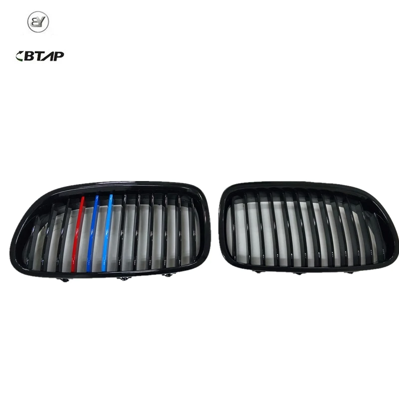 

BTAP 1 Pair Gloss Black Grill Grille For BMW F10 / F18 2010-2013 New Front Bumper