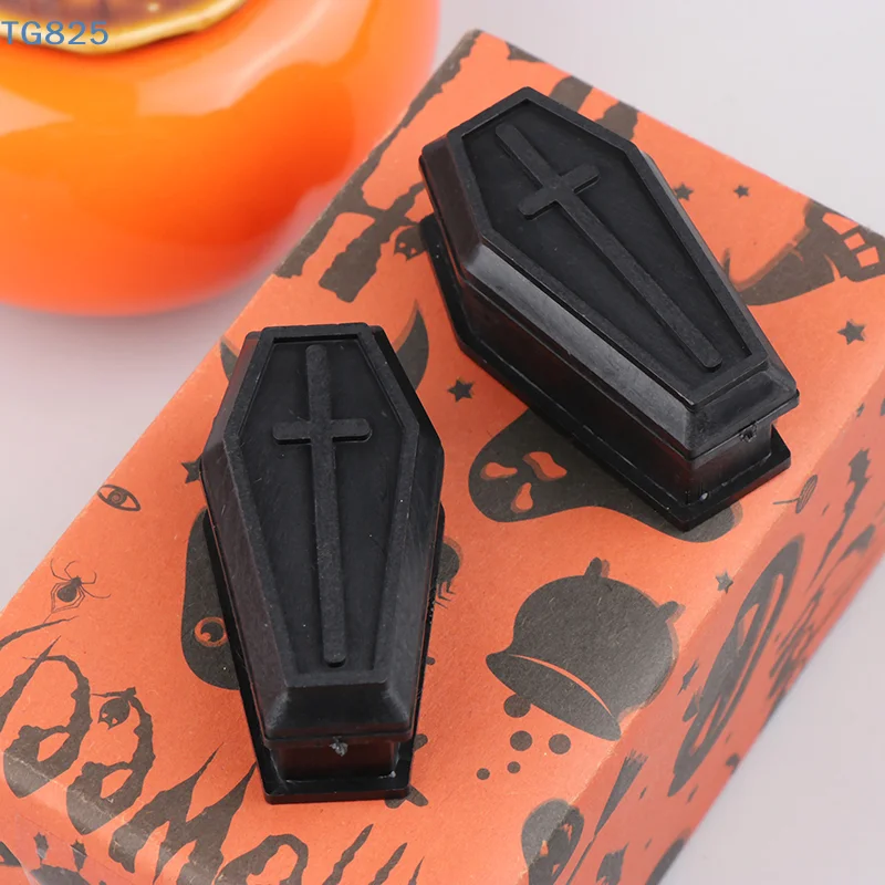 【AN】Halloween Treat Coffin Box With Lids Home Decor Miniature Coffin Boxes Halloween Treat Coffin Boxes Coffin Prank Props