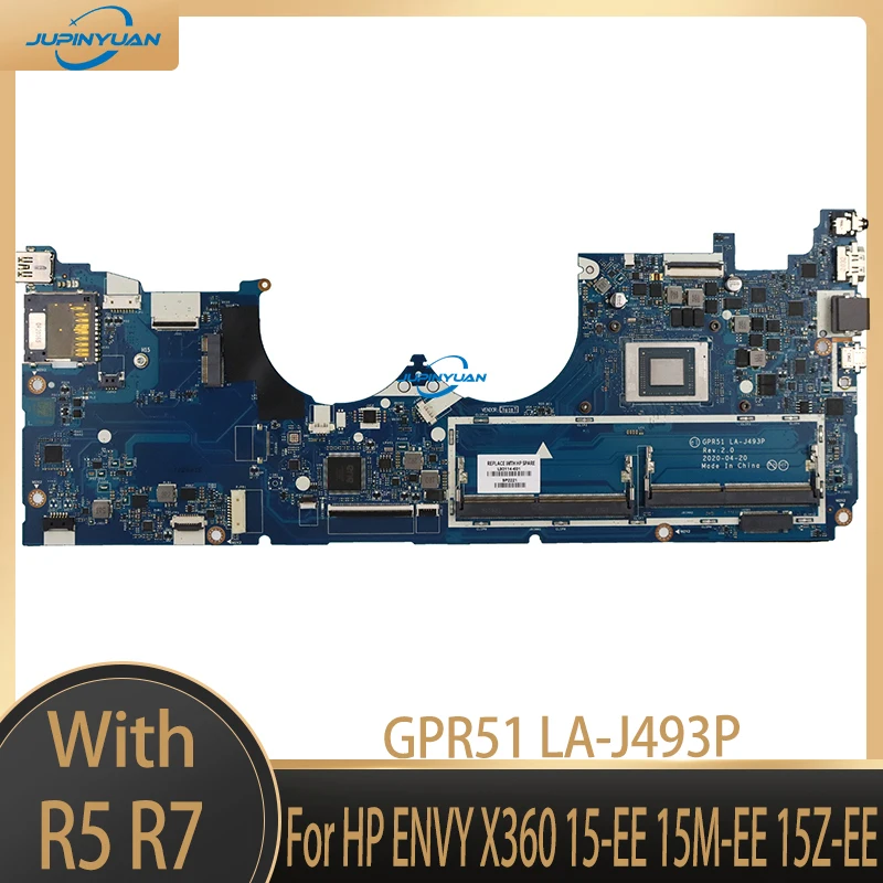 GPR51 LA-J493P Mainboard For HP ENVY X360 15-EE 15M-EE 15Z-EE Laptop Motherboard CPU: R5-4500U / R7-4700U DDR4 100% Test OK