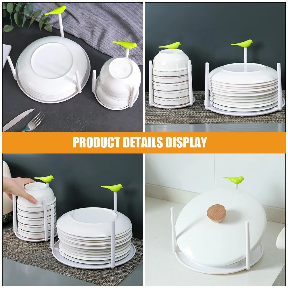 2pcs Bowl Drying Rack Abs Tableware Drain Dish Rack Compact Kitchen Storage Stand Space-Saving Dish Drainer For Kitchen Counter
