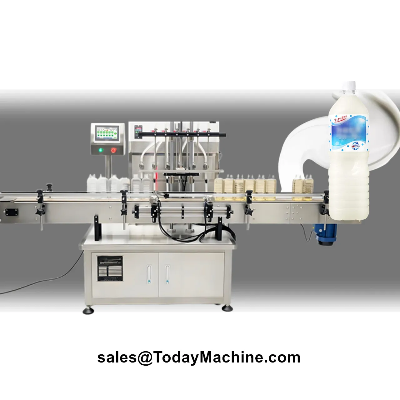Automatic Piston Beverage Honey Shampoo Cosmetic Plastic Water Bottle Filling Machine