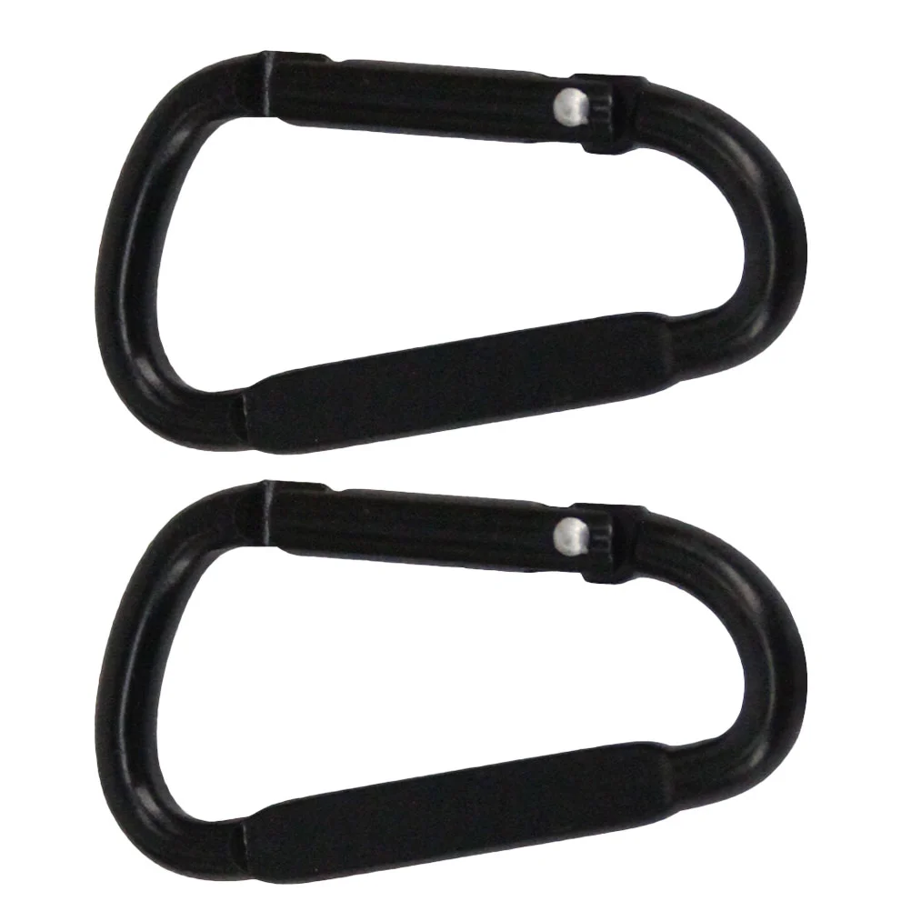 

2 PCS Carabiner Portable Climbing Buckle Mountaineering Black Multifunctional