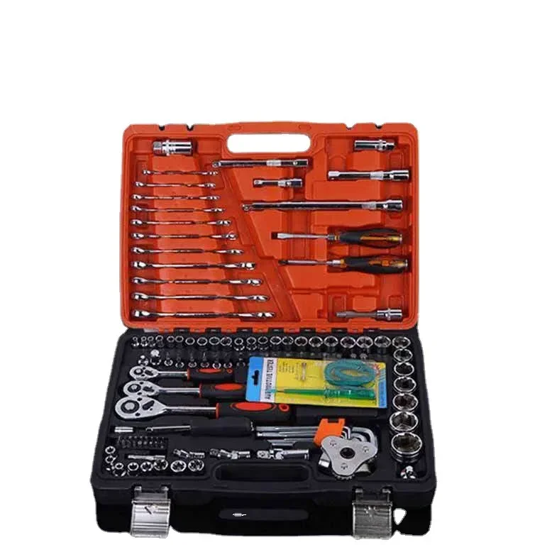 121 PCS Germany Hand Tool Set Impact Ratchet Wrench Park Plug Screwdriver Bit Socket Set Plier Frame Saw Hammer