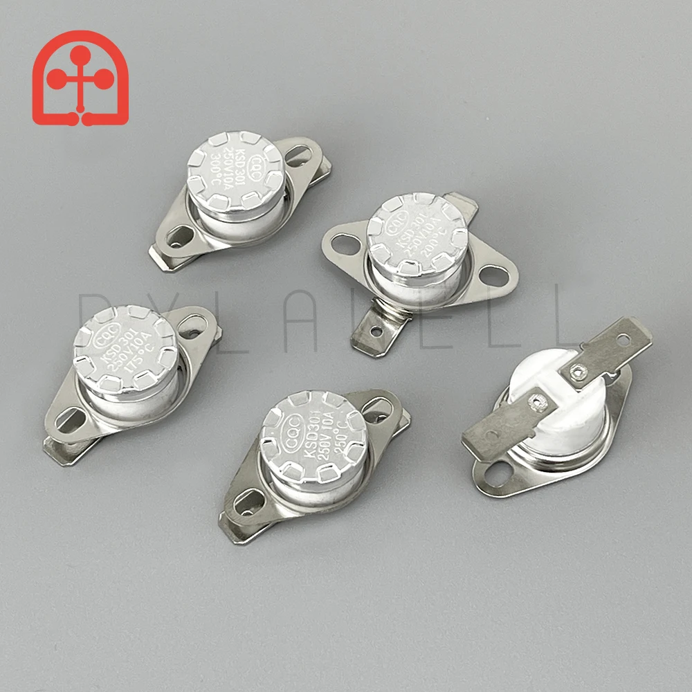 KSD301 302 250V 10A NC Temperature Control Switch 95 150 195C Overheat Protector