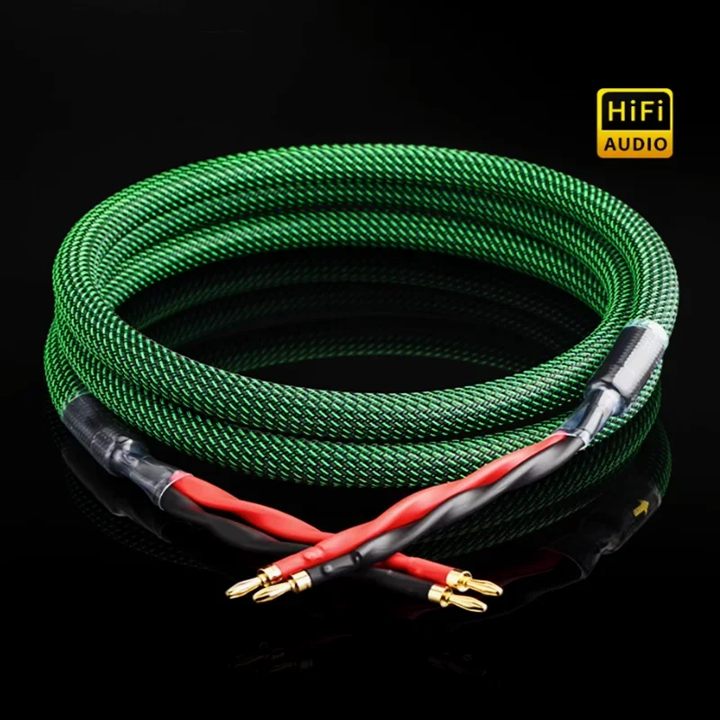 McIntosh Speaker Cable Gold Plated Banana Plugs 4 Core Pure Copper HiFi Audio Amplifier Center LoudSpeaker Cables