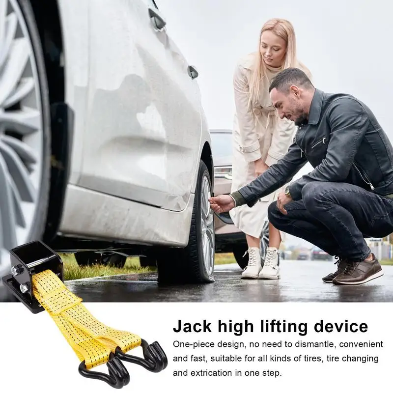 

Lift Jack Tire Strap Wheel Lift Strap Anti-Slip Road Trip Rescue Supplies For Trucks, Minivans, Off-Road Vehicles Wheel Lifting