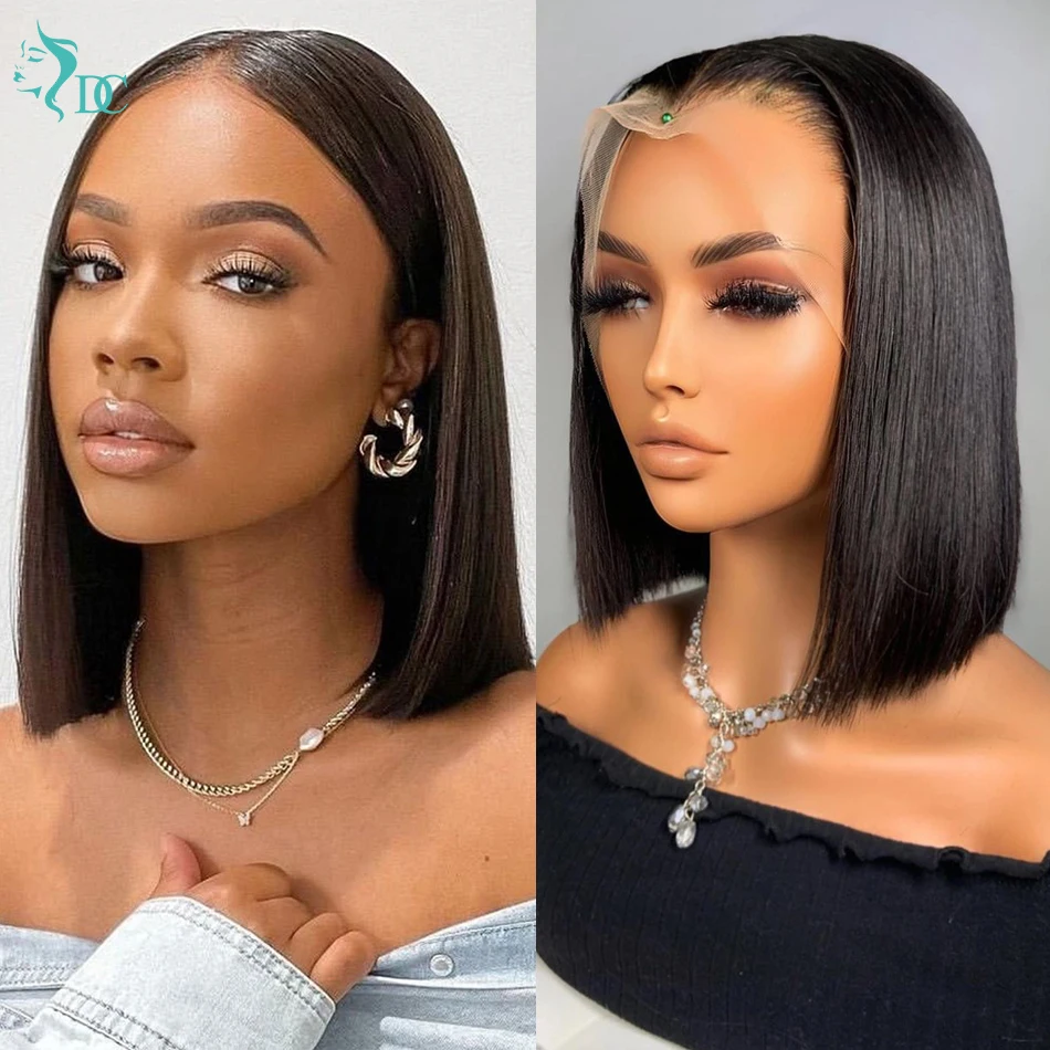 Straight Bob 13x4 Lace Frontal Wig Lace Short Bob Human Hair Wigs Glueless 4x4 Straight Bob Closure Wig 13x1 T Part Lace Wigs