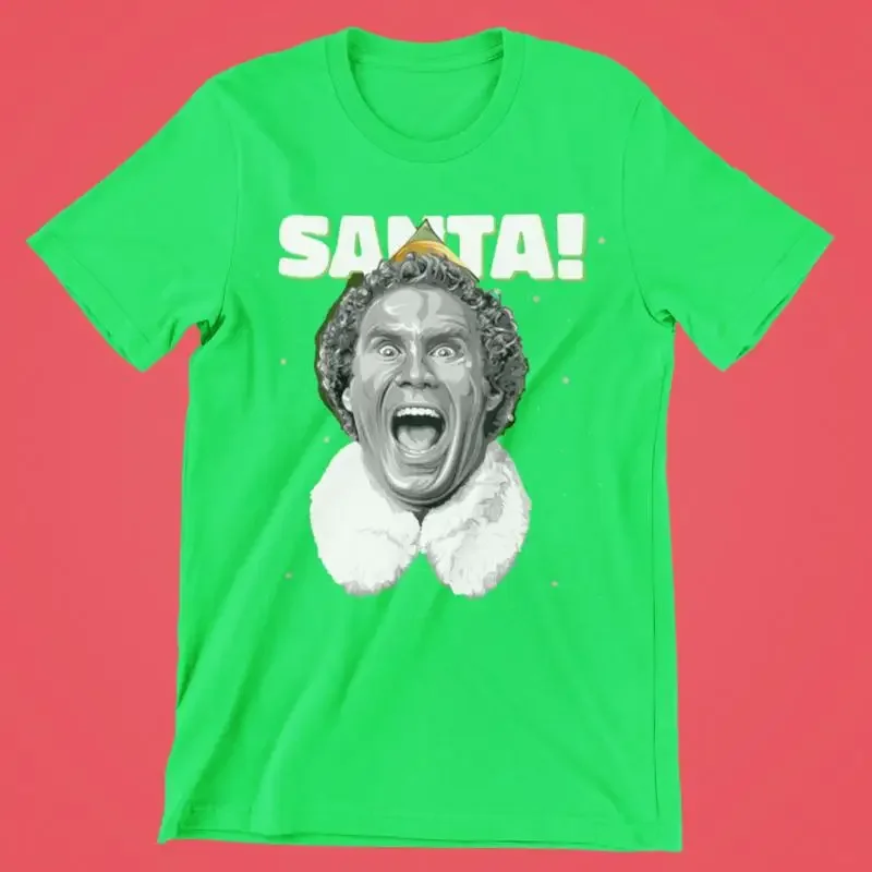 Santa Elf Movie Will Ferrell Quotes Christmas Premium Blend T Shirt