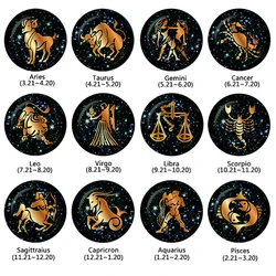 12 Constellations Zodiac Signs Hot Sale DIY Jewelry Making Supplies Glass Cabochons Handmade Making Accessories Wholesale