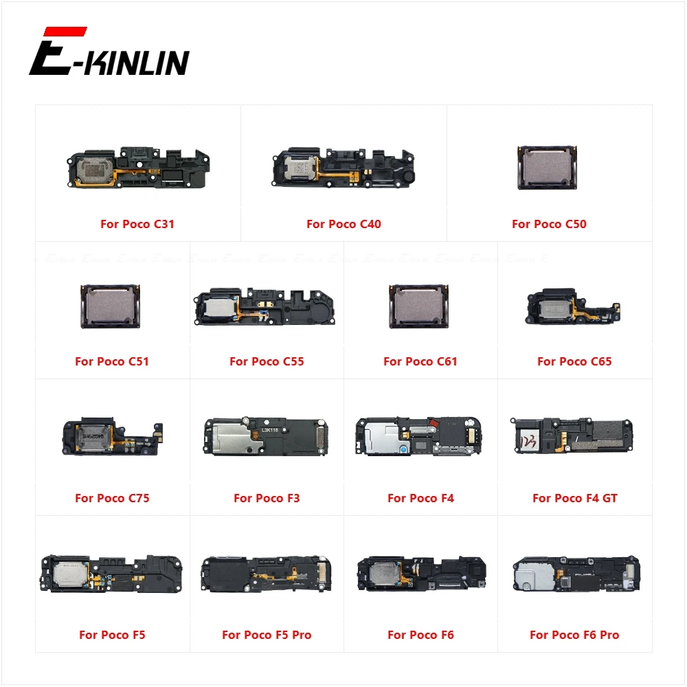 Back Buzzer Ringer Loud Speaker Loudspeaker Flex Cable For Xiaomi Poco C31 C40 C50 C51 C55 C61 C65 C75 F3 F4 F5 F6 Pro GT