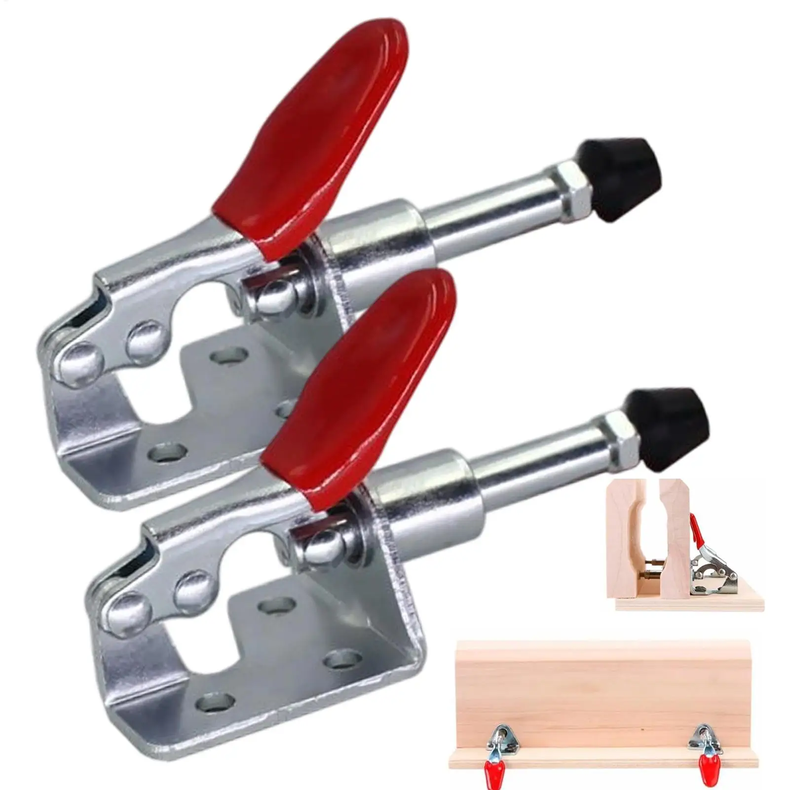 Toggle Clamp 45kg Holding Capacity Push Pull Tool Door Clamp for Workshop Garage Metal Welding Mold Making Electronic Assembly