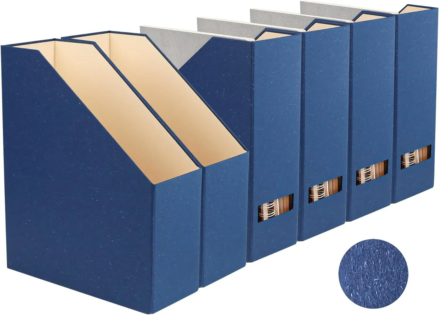 

Classic Blue Magazine Holder Set, 6-Pack for Office, Home & Classroom Storage