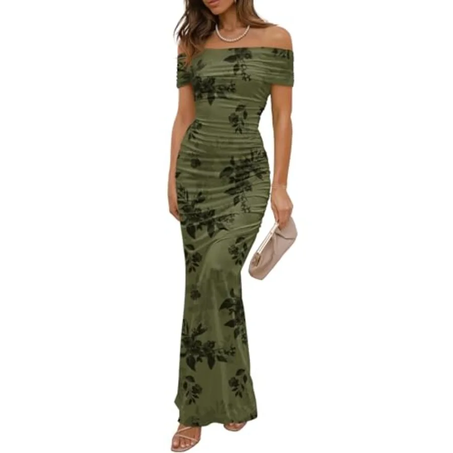 Stylish Floral Maxi Dress for Wedding Guests