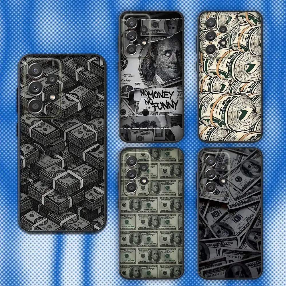 

Money Dollars Cash dinero Phone Case For Samsung S25,S24,S21,S22,S23,S30,Ultra,S20,Plus,Fe,Lite,Note,10,9,5G Black Cover