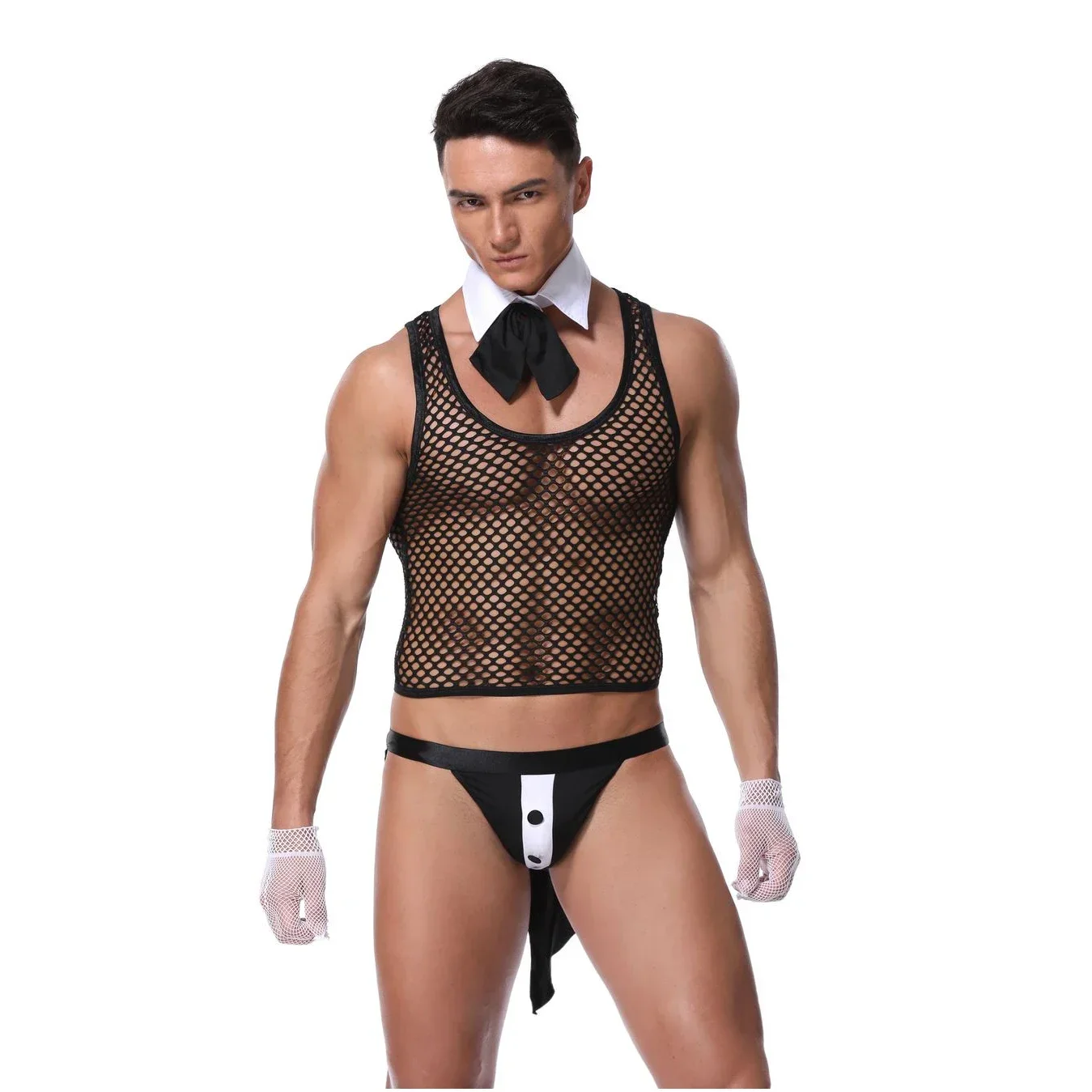 

Exotic Apparel Net Lingerie Sexy Men's Tuxedo Erotic Sets Cosplay Costumes For Men