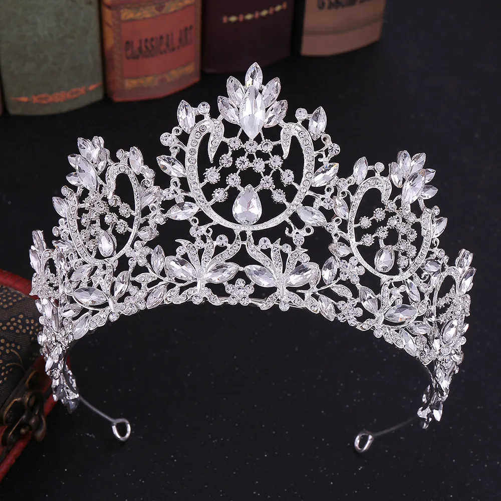 New elegant and luxurious European style retro Baroque bridal crown tiara, palace queen crown accessories