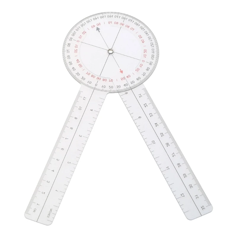 Goniometer Transparent Orthopedic Ruler Plastic Goniometer 360 Degree for Body Measuring Tape Goniometer Dropship