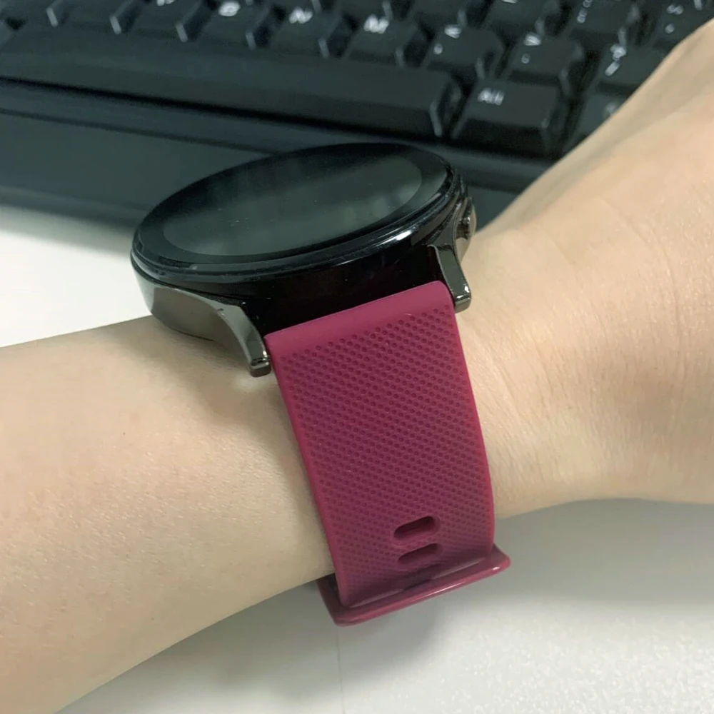 20 مللي متر 22 مللي متر سيليكون حزام ل COLMI M42 V76 P86 P82 P76 C81 I31 i28 الترا الفرقة ل TicWatch GTW GTH2 استبدال سوار إكسسوارات