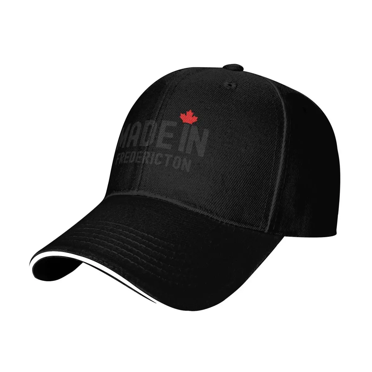 Made In Fredericton Baseball Cap Snapback Flat Bill Strapback Dad Hat Six Panel Structured Crown