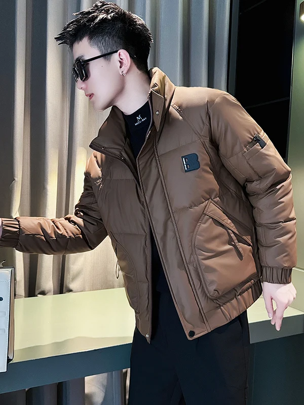 

Мужская повседневная короткая пуховая куртка Pierre Cardin с воротником-стойкой, рабочая одежда, хлопковое пальто, теплое, молодежное, популярное, стандартный крой, полиэстер