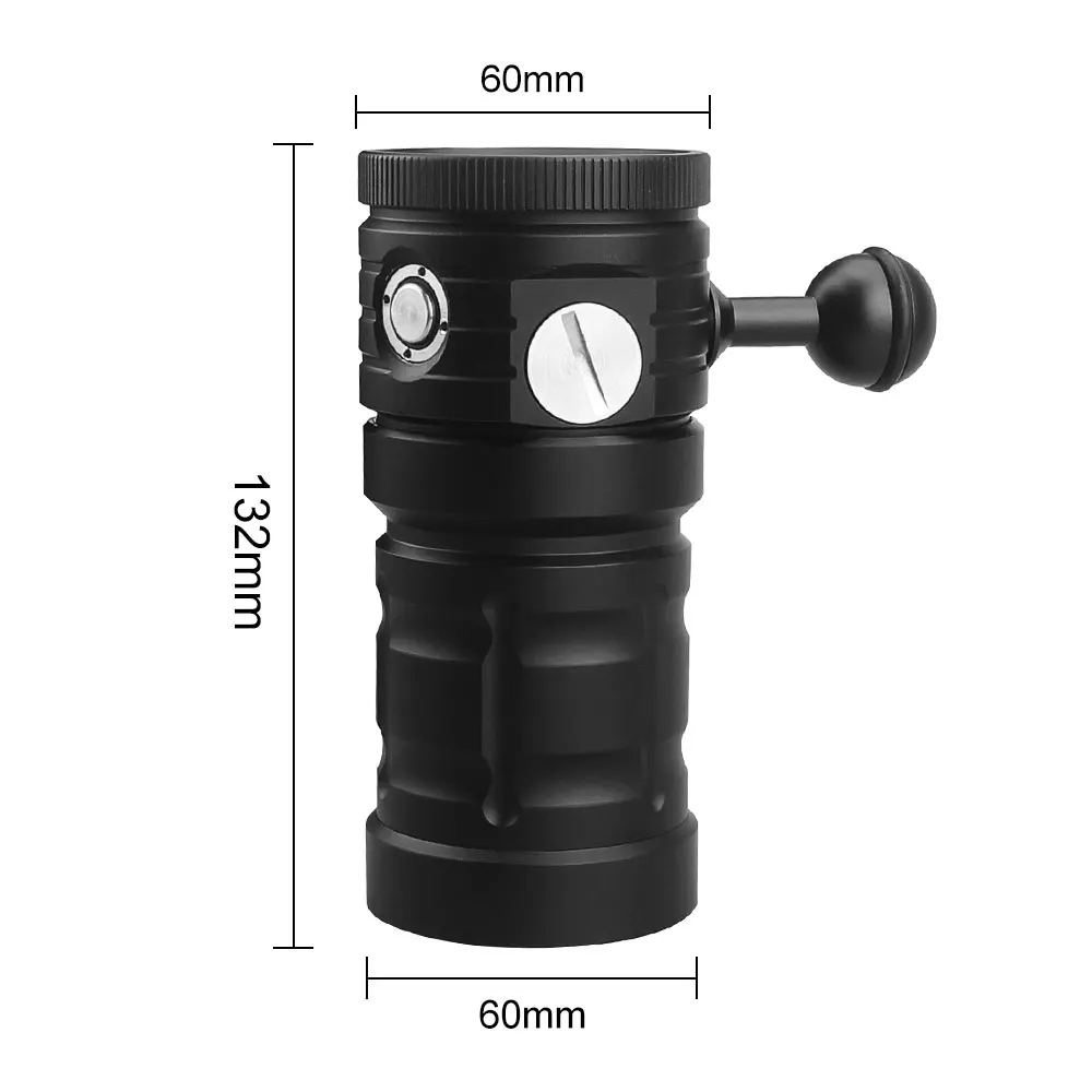 NEW LED Diving Light Highlight Torch 18000Lumens Tactical Diving Flashlight Underwater 100M Waterproof Video Camera Light Lamp