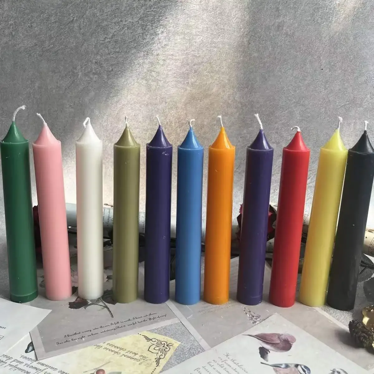 

6 Cylindrical Pillar Candle Silicone Mold DIY Handmade Craft Making Church Pointed Long Rod Ploe Candle Mold Home Decoration