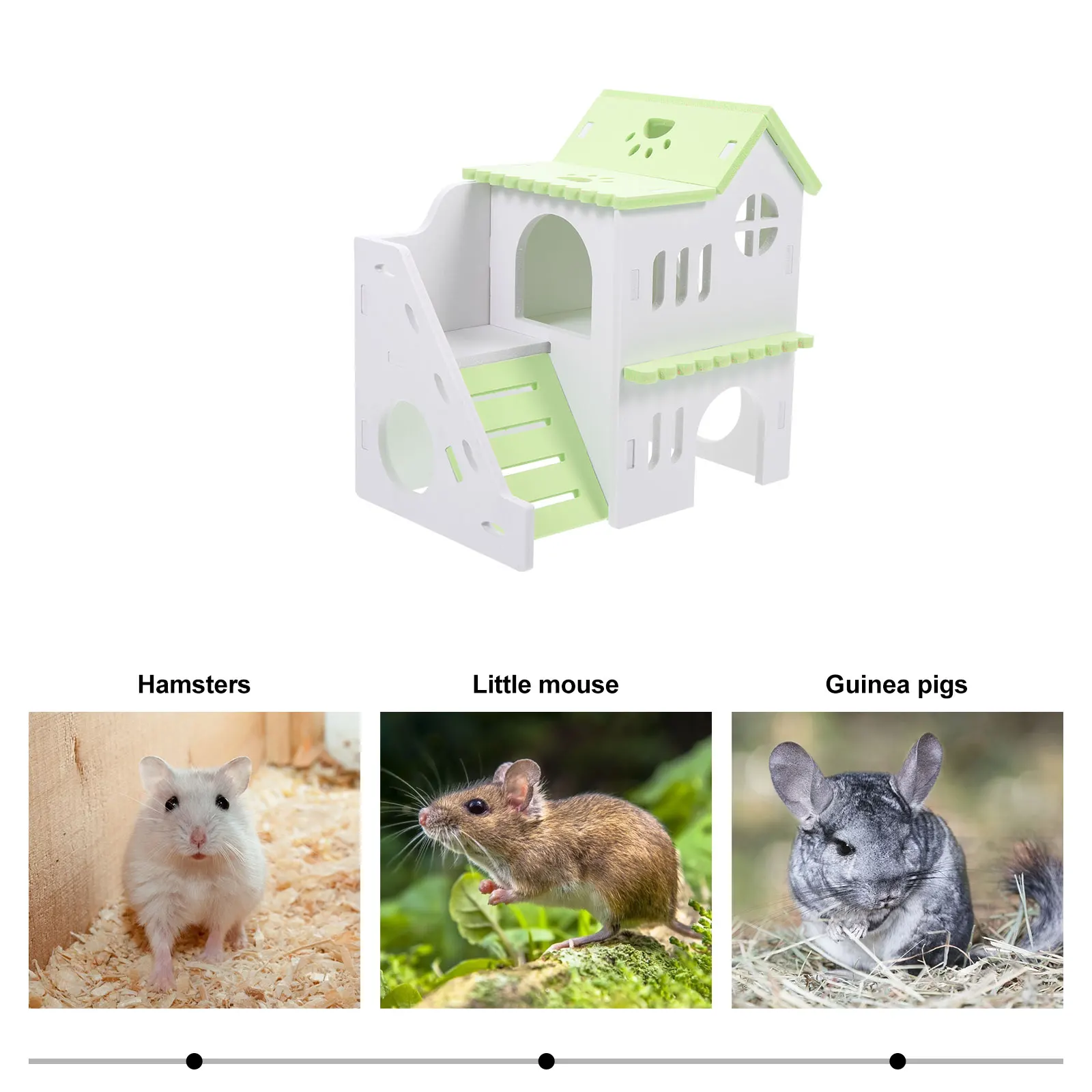 

Household Hamster House Wear-Resistant Nest Safe Play Year-Round Chinchilla Hideout Decorative Hamster Toy