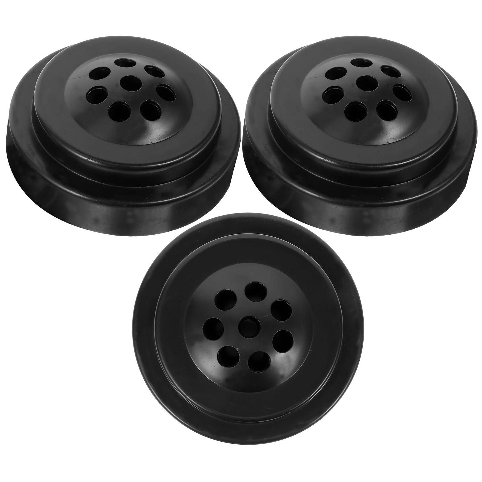 

3pcs Flagpole Base Flag Holder Stand Hand Wave Flag Holder Portable Desk Flag Stand Black Plastic For Office Home Decor Bracket