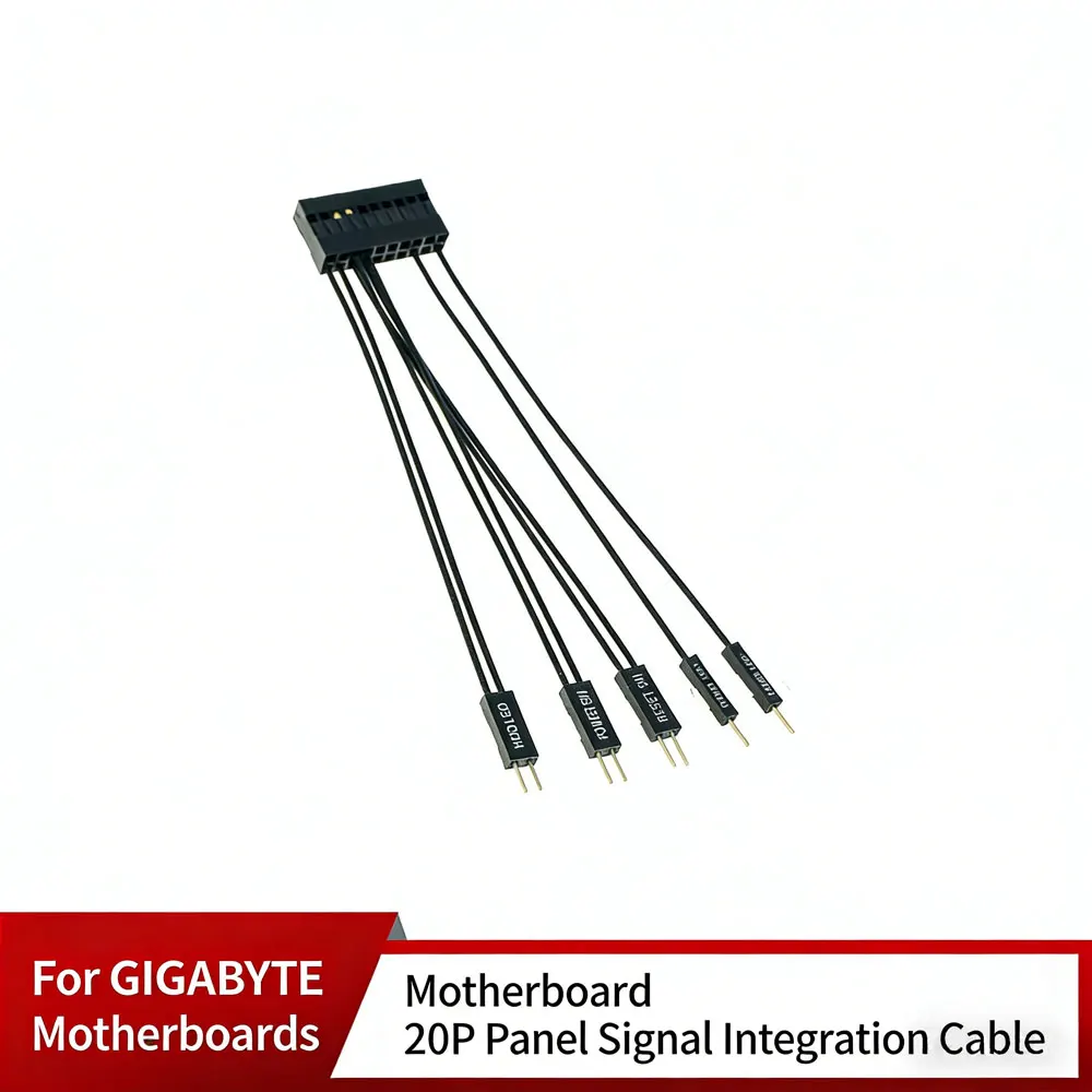 Signal Integration Cable for Motherboards Compatible with ASUS/GIGABYTE/MSI/ASRock/Colorful/Onda Front Panel I/O Cable