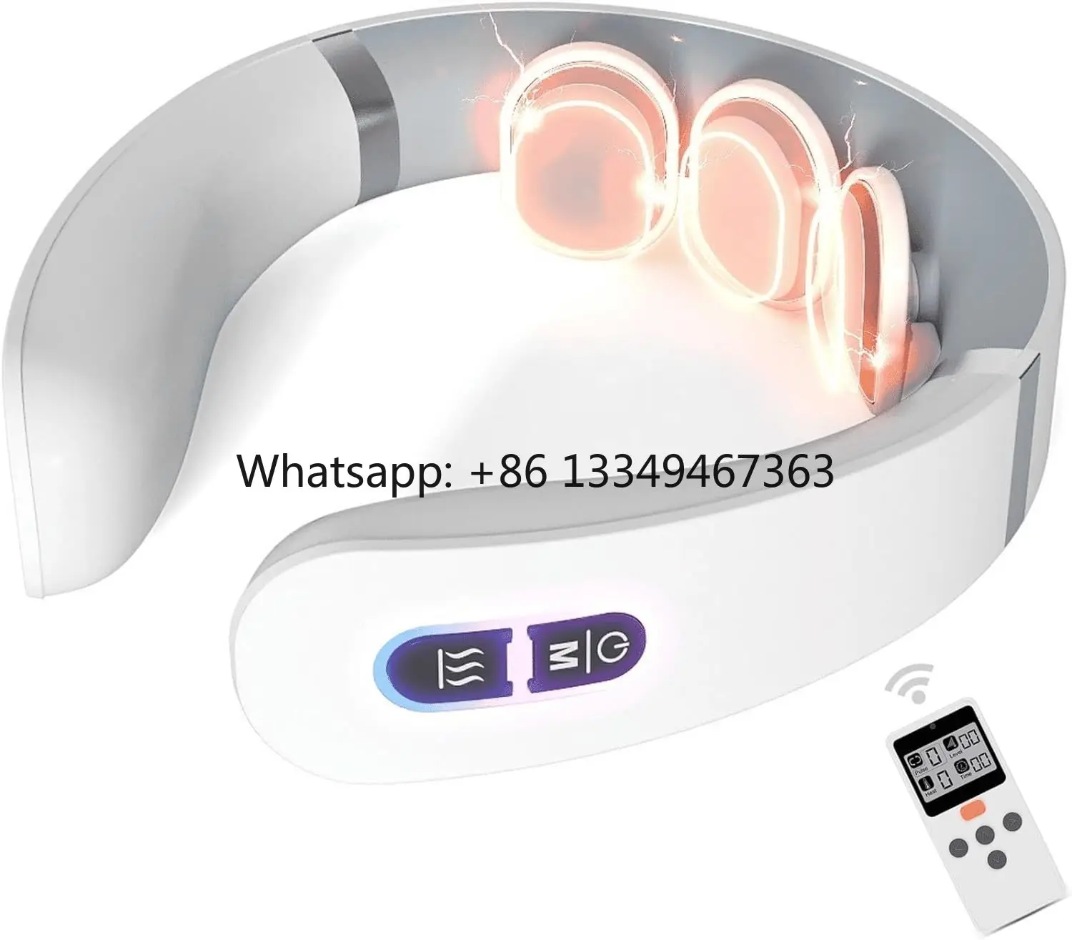 

Cordless and Rechargeable Design Pulse Voice Mini Neck Massager Electric Wireless Neck Massager with Heat