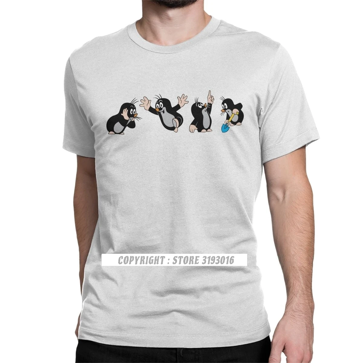 Neuheit Europäischen Mole Comics T Shirt für Männer Baumwolle T-shirt Krtek Wenig Maulwurf Nette Cartoon Camisa Tees Streetwear