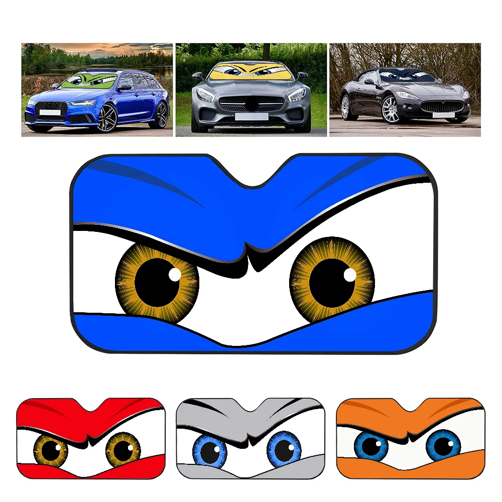 

New Cartoon Big Eyes Car Car Windshield Funny Sun Sha Foldable UV Ray Sun Visor Protector Sunsha For Front Window