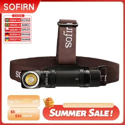 Sofirn-SP40A LH351D 18650 Rechargeable Headlamp TIR Optics Lens USB C 1200lm Flashlight with Magnet Tail Cap
