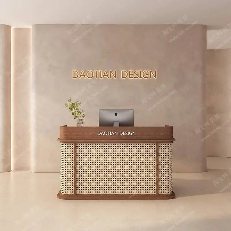 Simple Company Reception Desks Modern Shelves Small Beauty Display Reception Desks Welcome Aesthetic Mostrador Office Furniture