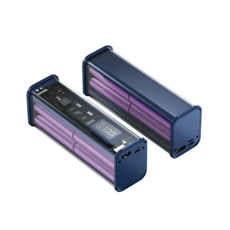 VIKEFON 22,5 W DIY Batterie Ladegerät Fall Transparent PD Power Bank Lagerung Box Für 8PCS 18650 Polymer 20000 mAh Batterie schnelle Lade Box 3