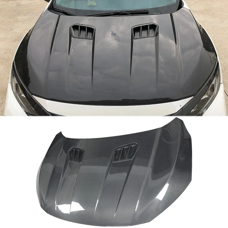

New For Honda For Civic FC1 FK7 FK8 Carbon Fiber Front Hood Bonnet Engine Cover