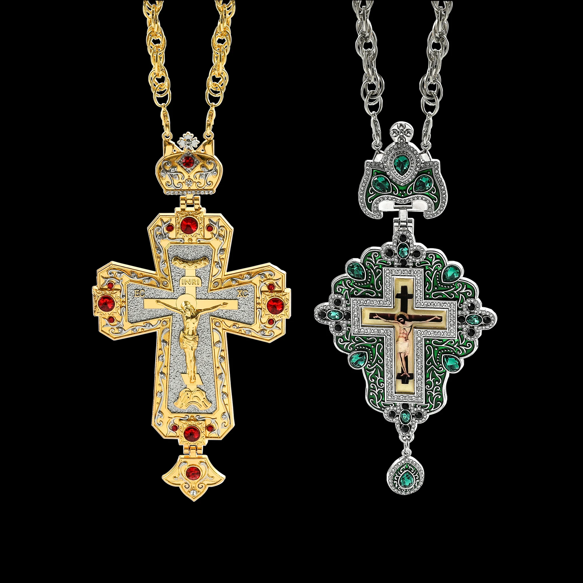 Europe and America Christian Religion Necklace Jesus Cross Pendant Long Chains Good Friday Religious Faith Jewelry God Gifts